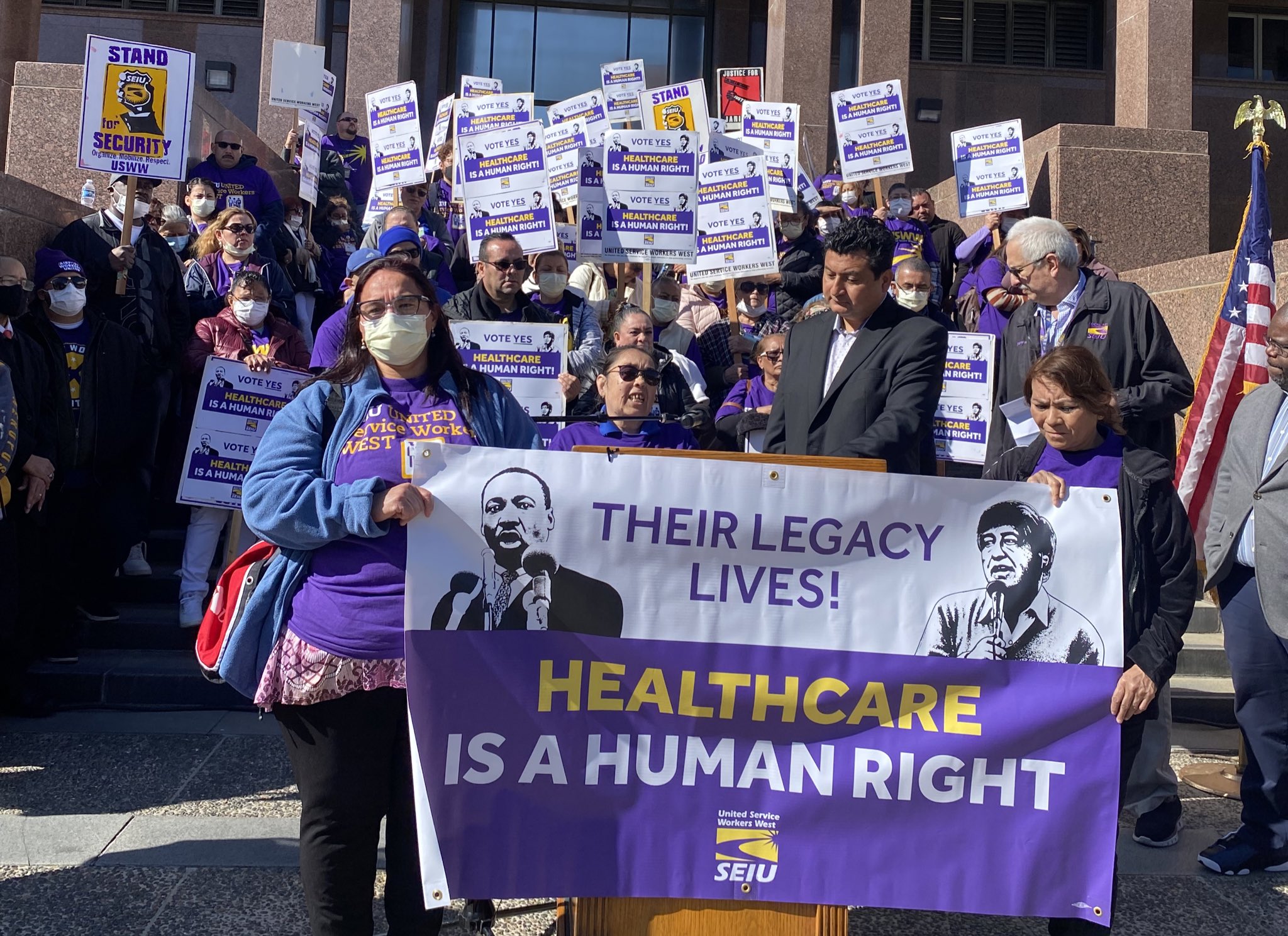 Los Angeles County Essential Contracted Janitors and Security Officers Win 100% Employer Paid Healthcare